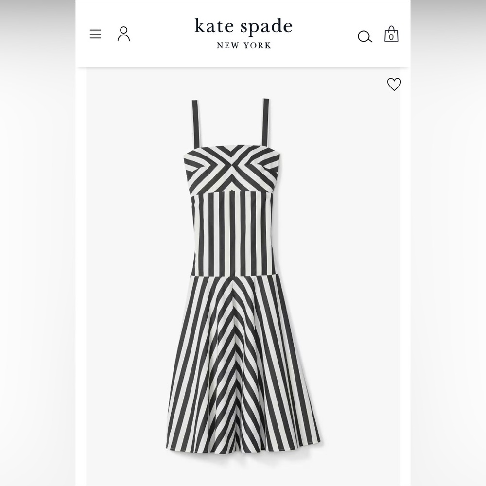Kate Spade - OriginalTerrace Stripe Midi Dress (retail $398)